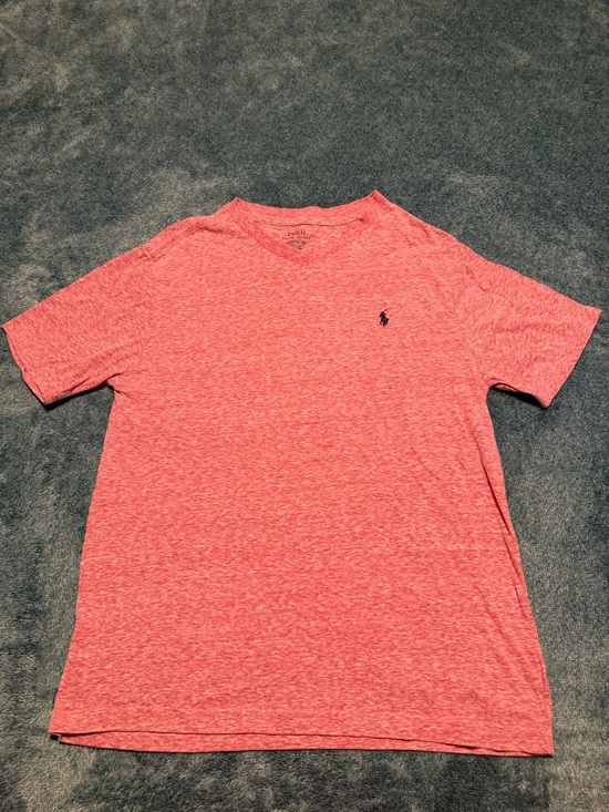 Polo Ralph Lauren Other - Polo by Ralph Lauren Boy's Heathered Red V-Neck Tee Size Large